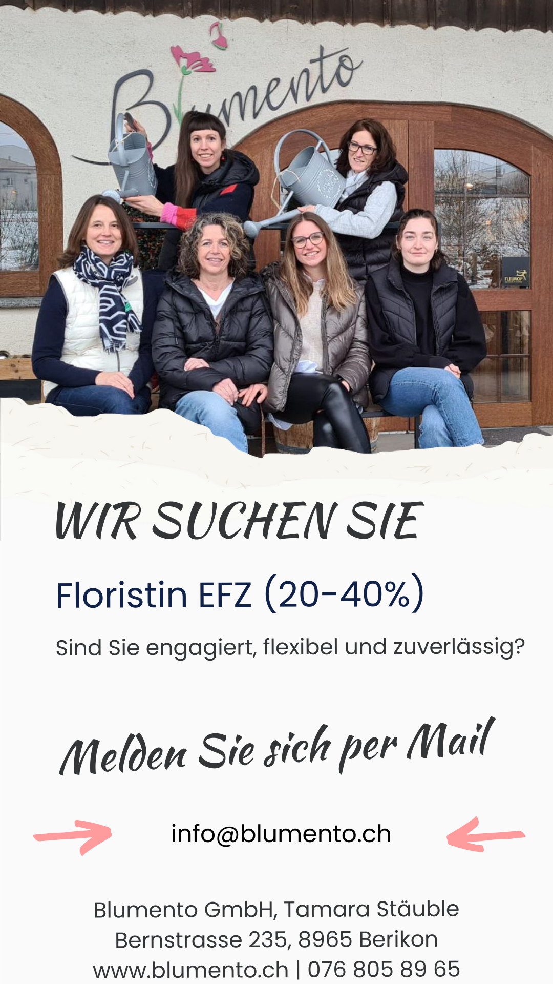 Offene Stelle als Floristin EFZ (20 - 40%)